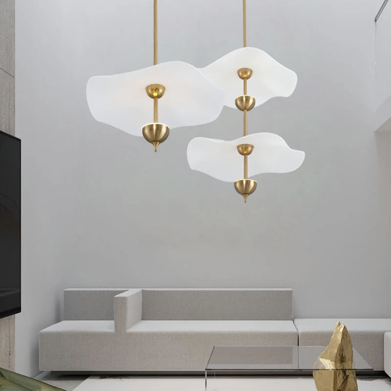 lustre créatif nordique en forme de lotus pour décoration intérieure