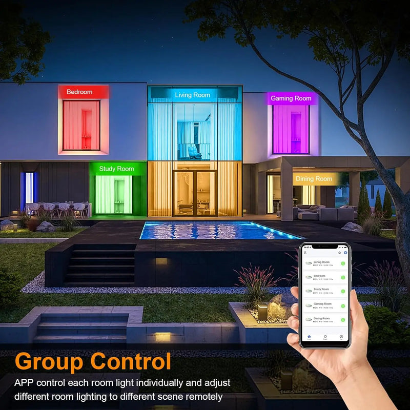 plafonnier led intelligent tuya zigbee avec commande vocale et application