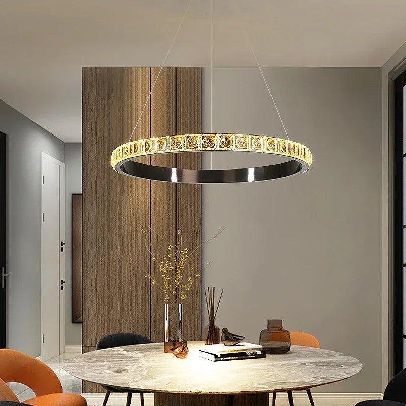 lustre de luxe en cristal pour hôtel et villa
