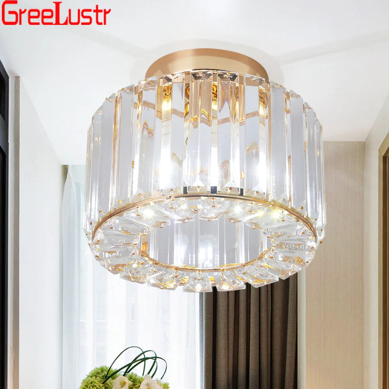 Plafonnier moderne en cristal avec led