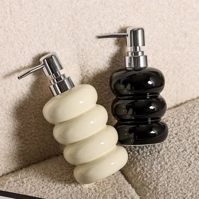 bouteille céramique pour désinfectant et distributeur de savon