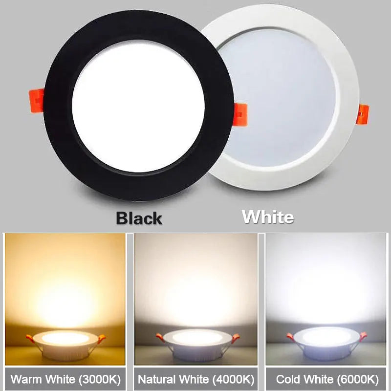 10 pièces LED Downlight 12W 15W 18W 9W AC220V 5W 7W 110V Spot encastré en aluminium épais éclairage chambre cuisine intérieur vers le bas lampe