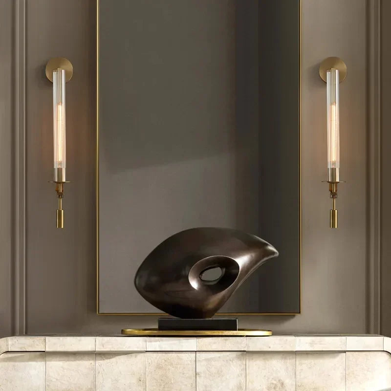 applique murale led moderne en laiton décoration créative