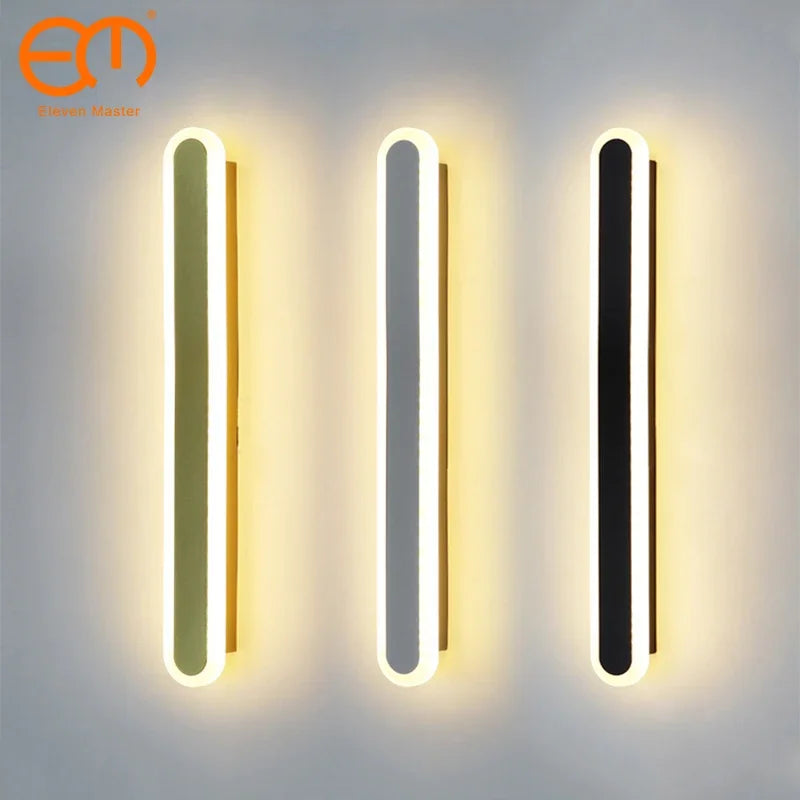 applique murale led moderne minimaliste longue bande décorative