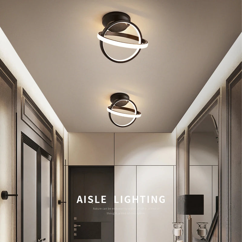 plafonnier moderne à leds pour éclairage de couloir maison