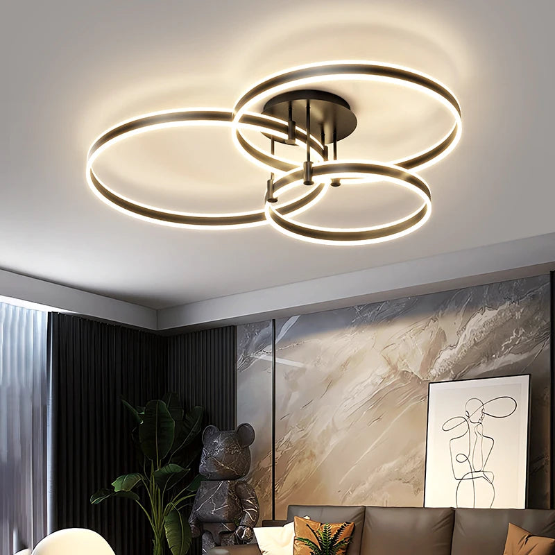 lustre led en acrylique avec lumières haut et bas