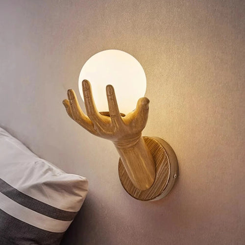 applique murale vintage main victoire résine led décorative