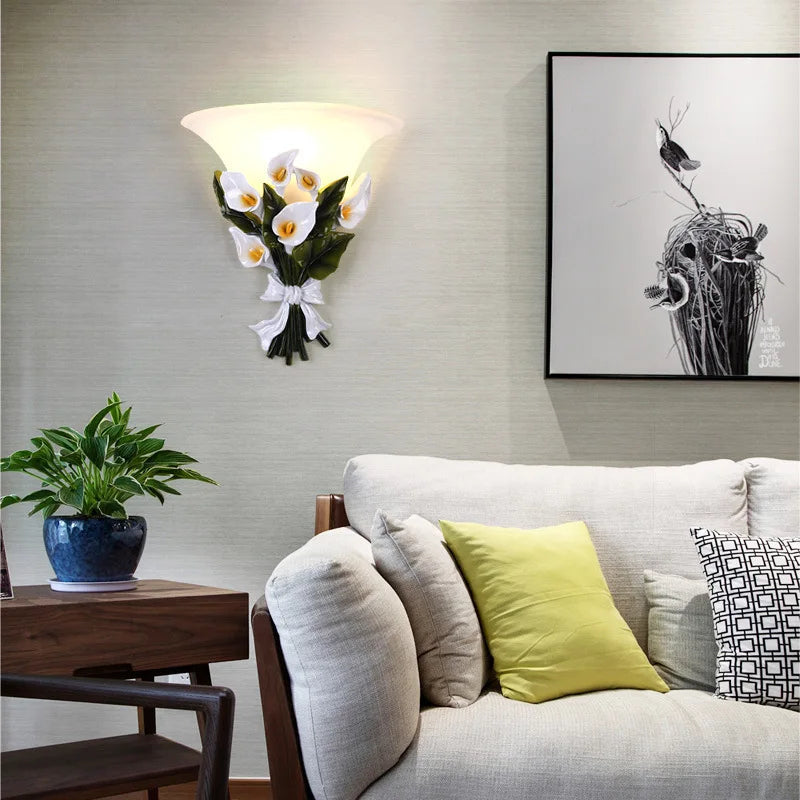 applique murale décorative à fleurs moderne pour intérieur