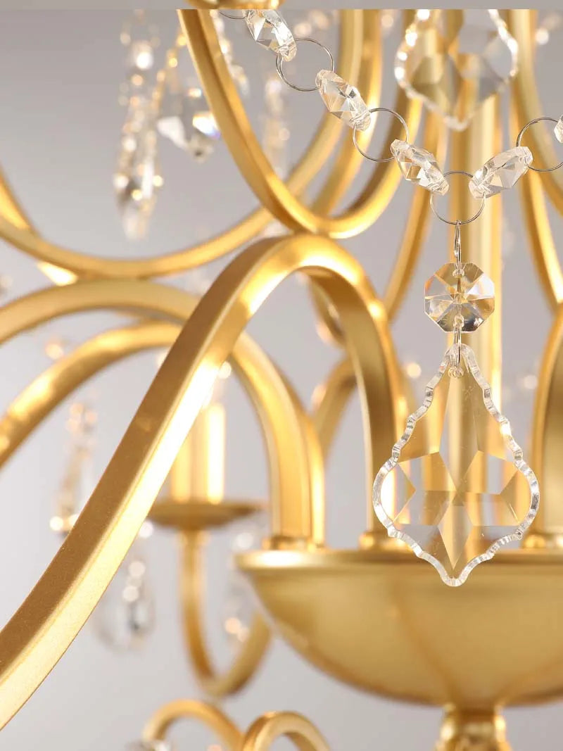 Lustres en cristal Vintage plafond suspension lumière Design classique luminaire pour salle à manger décor à la maison bougie plafonnier