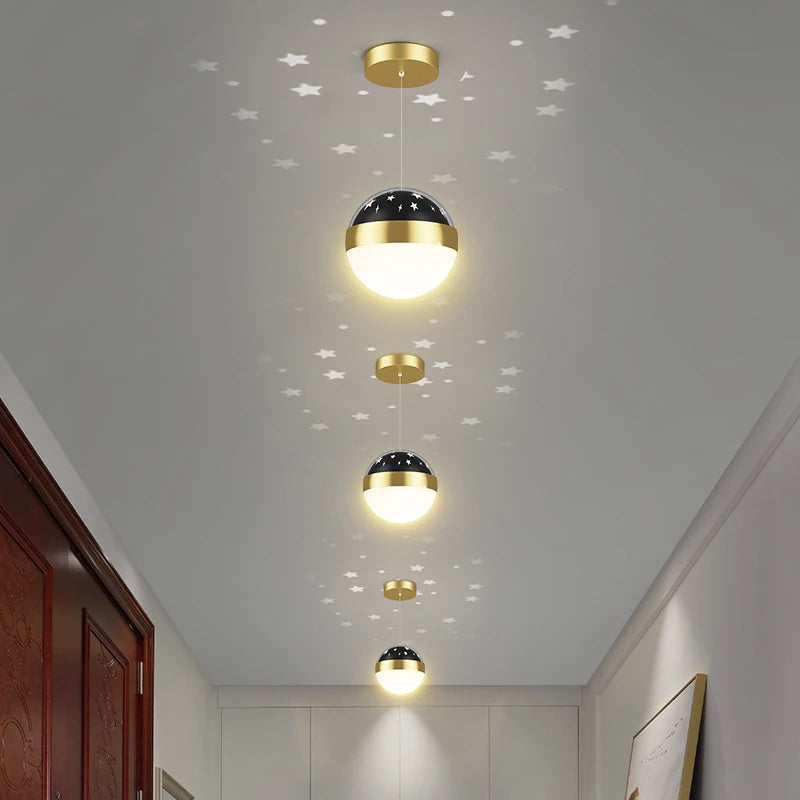 suspension boule led étoilée pour décoration intérieure et extérieure