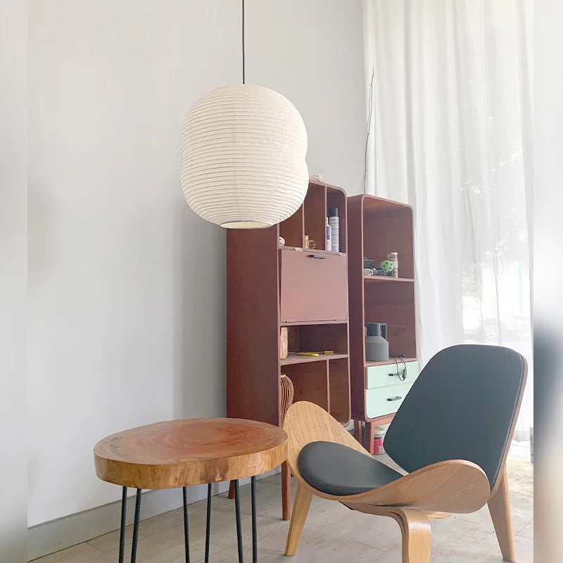 Suspension japonaise fait main en papier villa loft