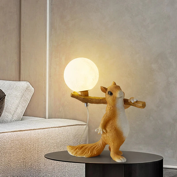 Lampe De Table écureuil Palazzo INT - Blanc, 55 Cm, Déco Chambre Enfant