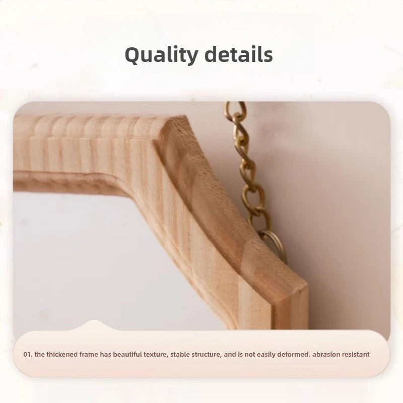 miroir vintage en bois massif miroir maquillage étanche mural antirouille