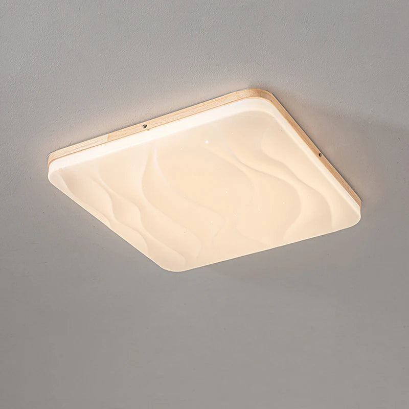 plafonniers led minimaliste en bois massif pour entrée