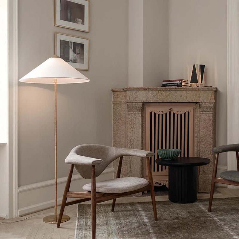 lampadaire led moderne nordique tissé à la main en bambou rotin