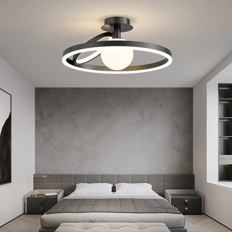 lustre led moderne nordique simple style anneau