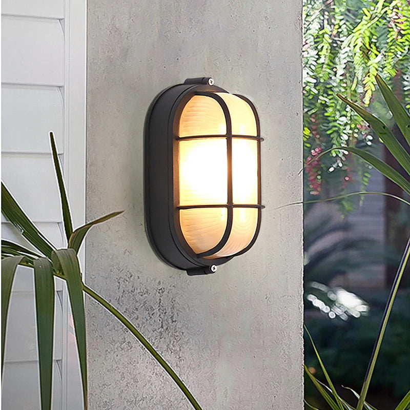 E27 rétro éclairage extérieur LED étanche appliques murales pour jardin cour balcon couloir plafonniers cuivre Vintage applique 220V