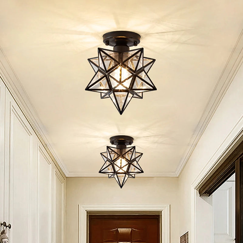 plafonnier moderne en cristal avec éclairage led intérieur