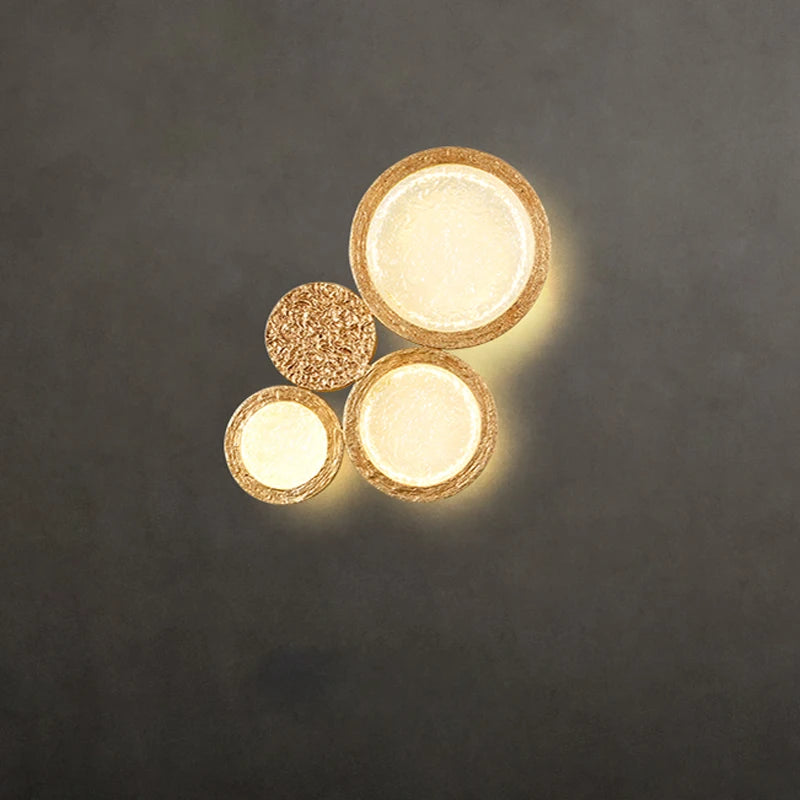 applique murale led miroir magique en cuivre décoration externe