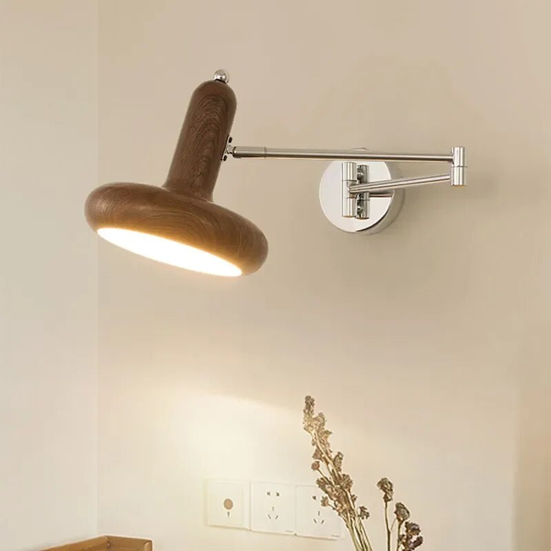 Applique murale LED médiévale crème vent rétractable