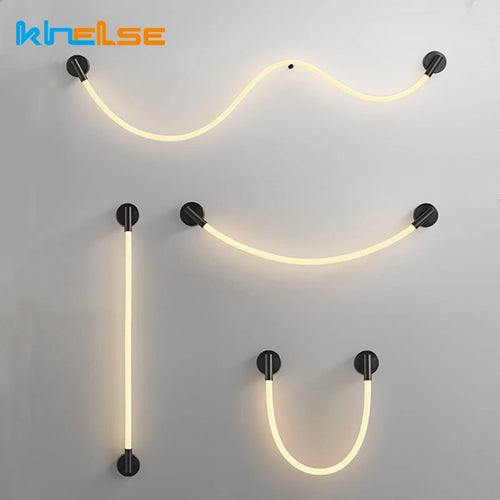 lampe led en silicone minimaliste de luxe flexible artistique