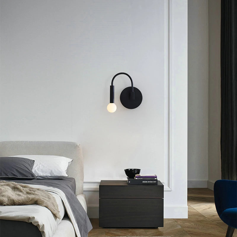 applique murale LED courbée noire