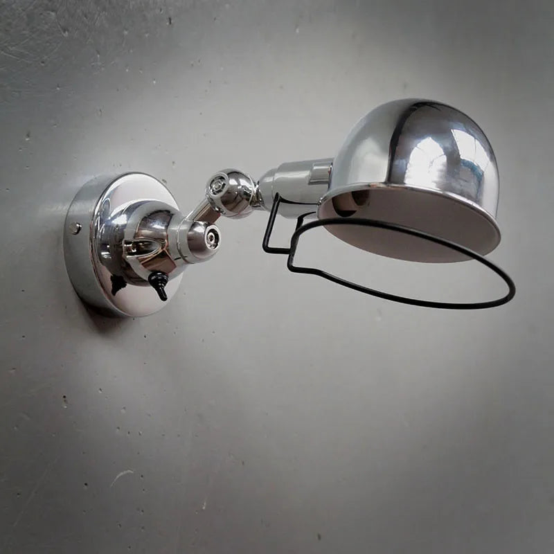 applique murale rétractable bras oscillant avec interrupteur loft