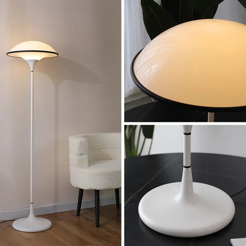 lampadaire nordique design minimaliste avec abat-jour en acrylique