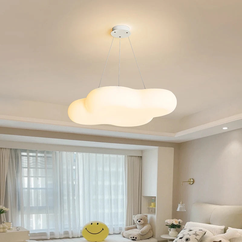 plafonnier créatif en forme de nuage avec lumière led