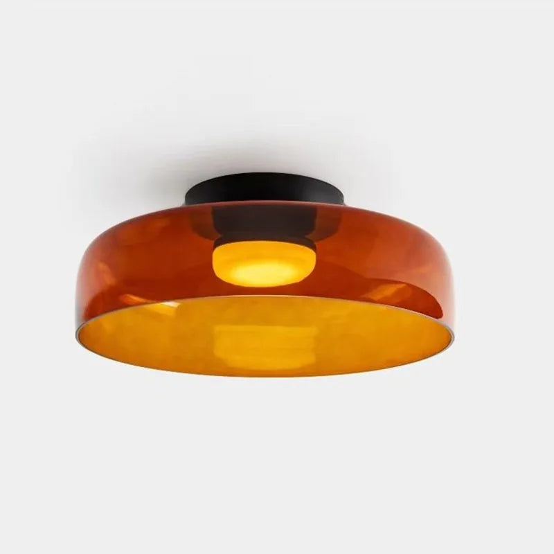 plafonnier led design nordique simple bol en verre luminaire décoratif d'intérieur