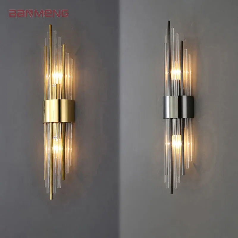 applique murale led luxe moderne dorée