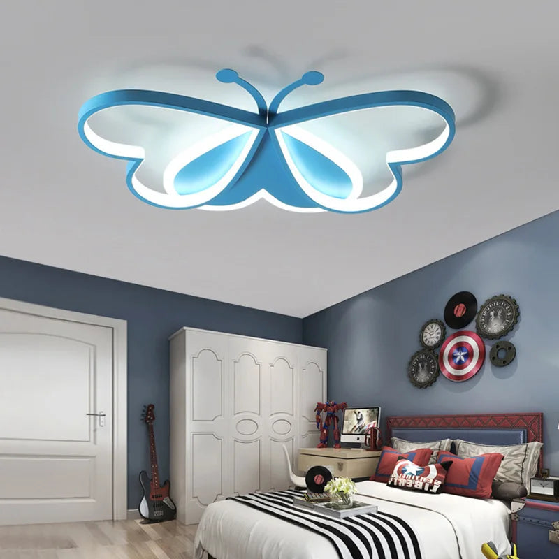 lustre led winfordo avec lampe papillon réglable pour enfants