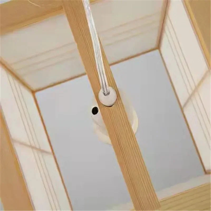 suspension en bois style japonais pour décoration intérieure