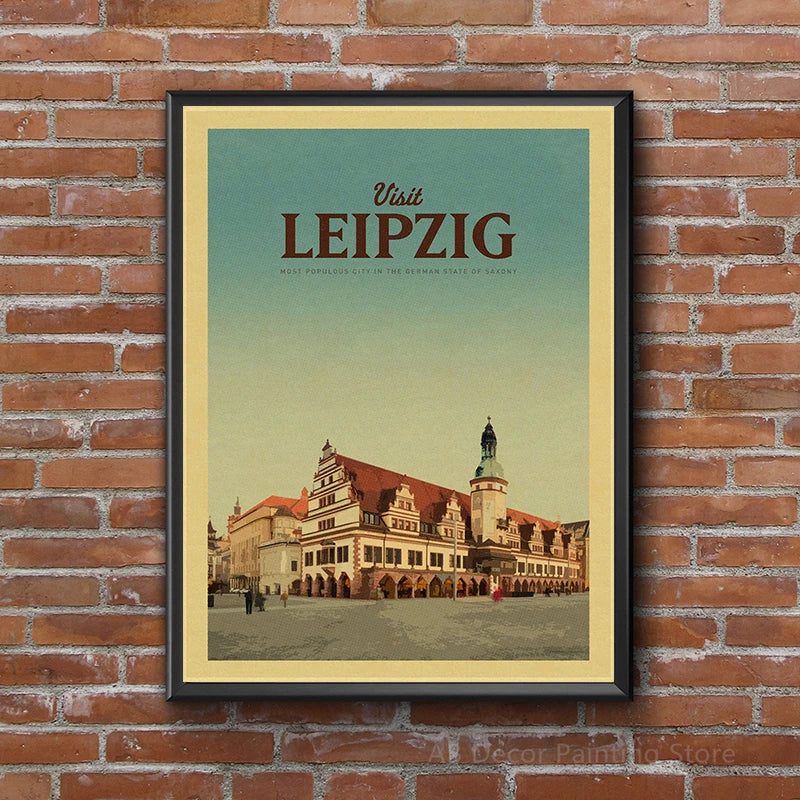 affiche de voyage rétro pour passionnés de tourisme