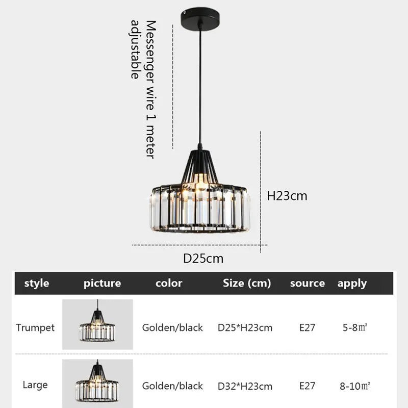 Suspension LED nordique pour cuisine île salle à manger ronde moderne lustre en fer noir zone de repos luminaires en verre E27