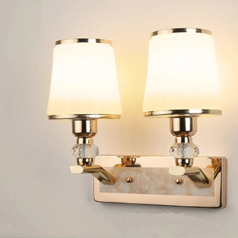 Applique murale LED moderne avec abat-jour en verre