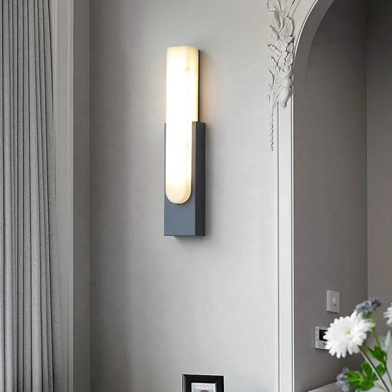 applique murale moderne nordique led en marbre simple créatif