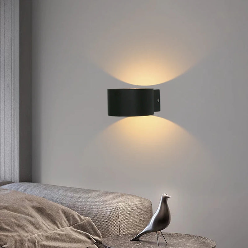 applique murale led ronde en aluminium pour décoration hôtelière