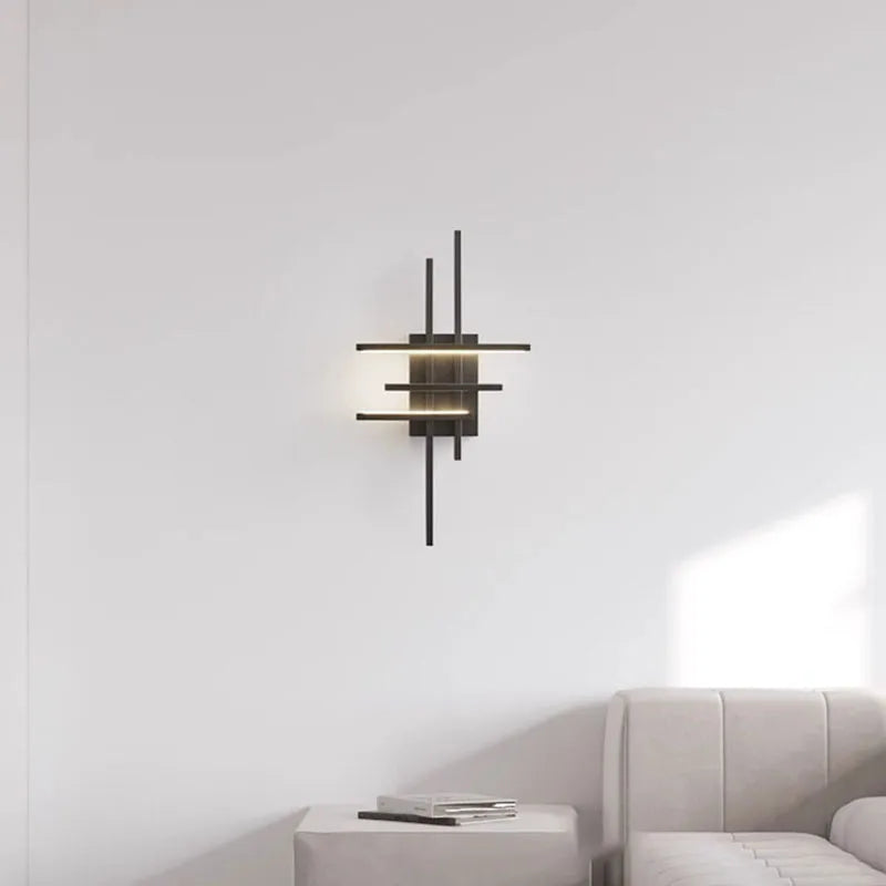 applique murale led minimaliste en laiton