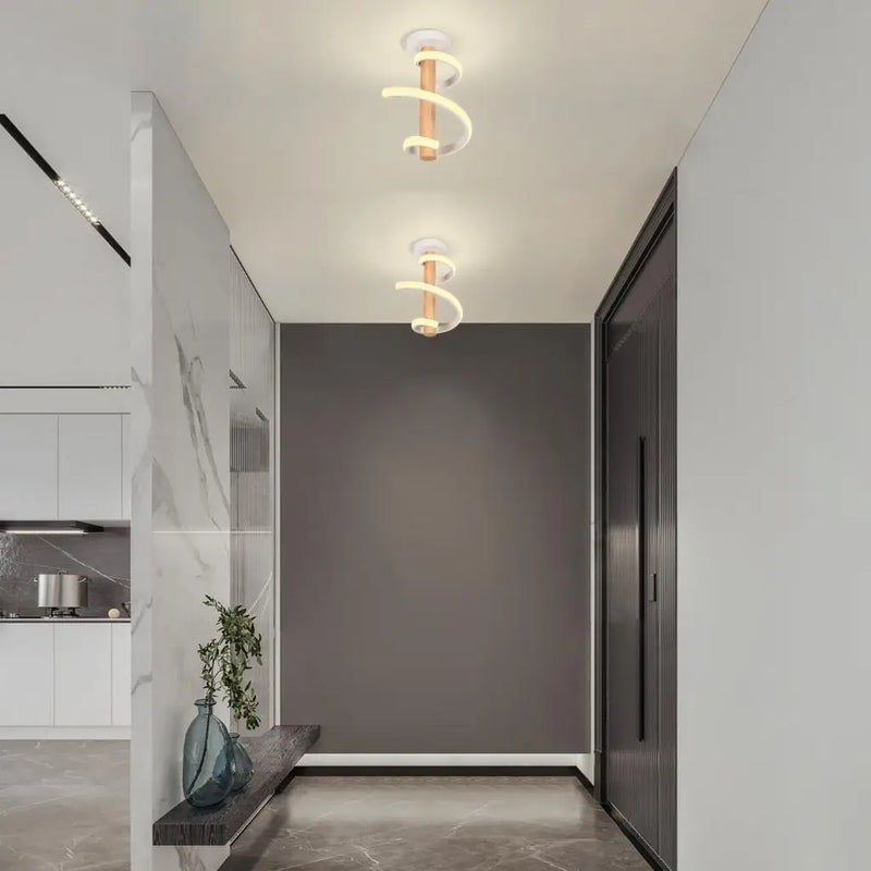plafonnier led spirale nordique créatif pour intérieur