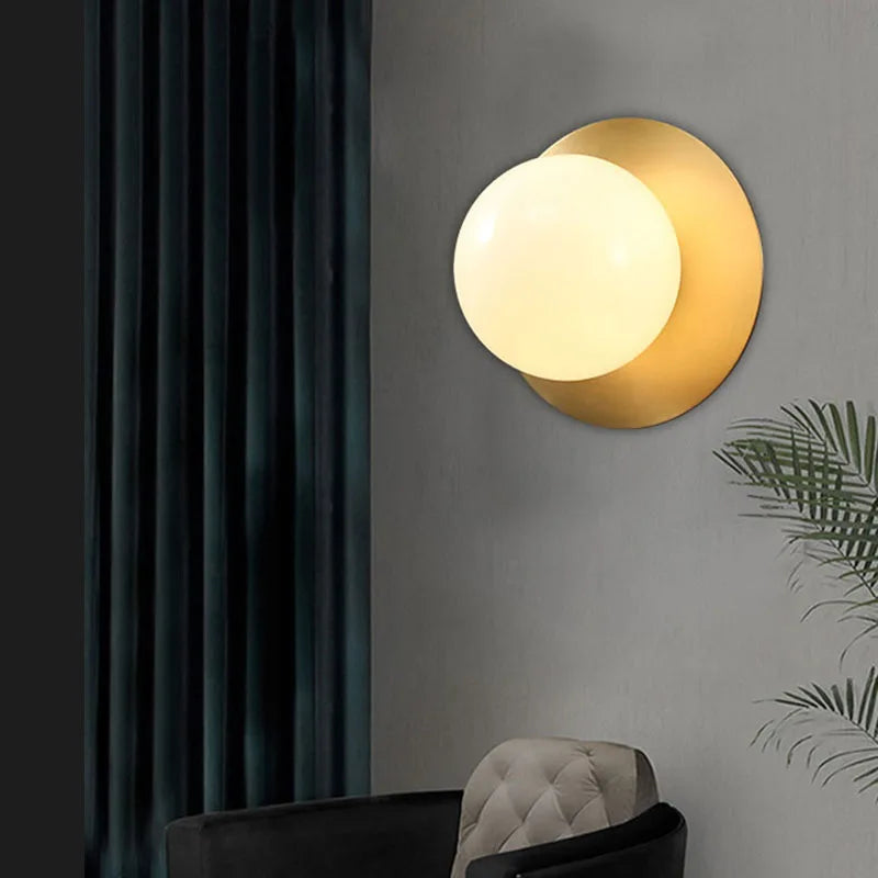 applique murale moderne en verre et métal pour intérieur de luxe