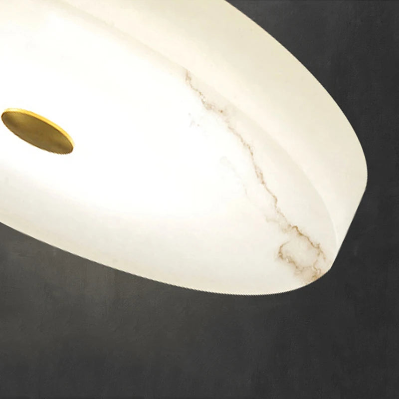 plafonnier circulaire en marbre luminaire nordique de luxe