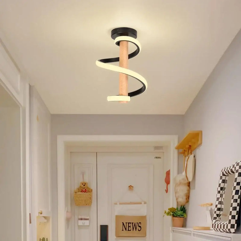 plafonnier led spirale nordique créatif pour intérieur