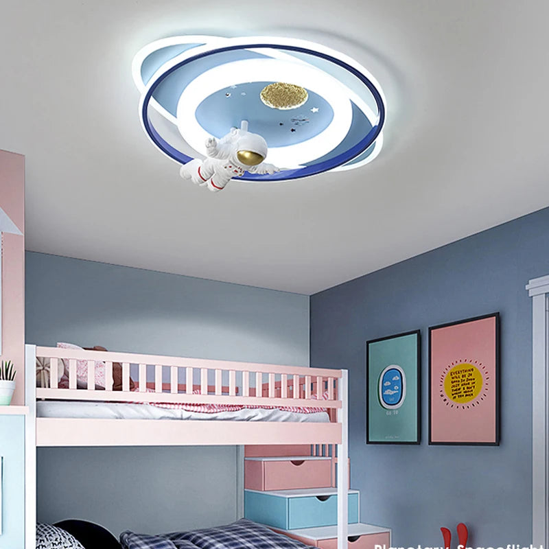 Ménage petits lustres personnalité chambre enfants étude Restaurant trois têtes lustre Led plafonniers créatifs