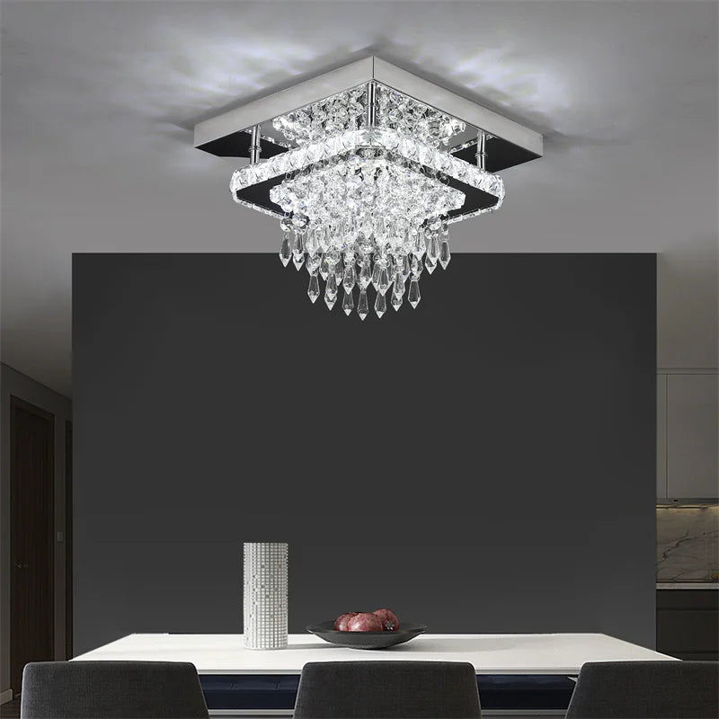 Lampe LED en cristal de luxe moderne