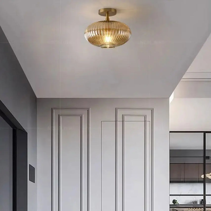plafonnier led en verre nordique minimaliste pour intérieur