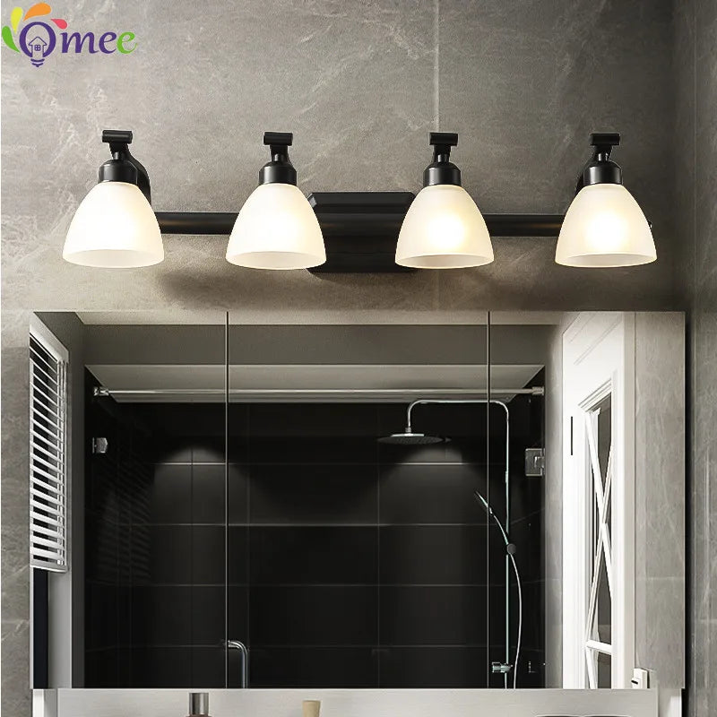 OMEE applique murale LED moderne AC90-260V applique murale salle de bains Vintage miroir lumières luminaire applique noir Bronze éclairage
