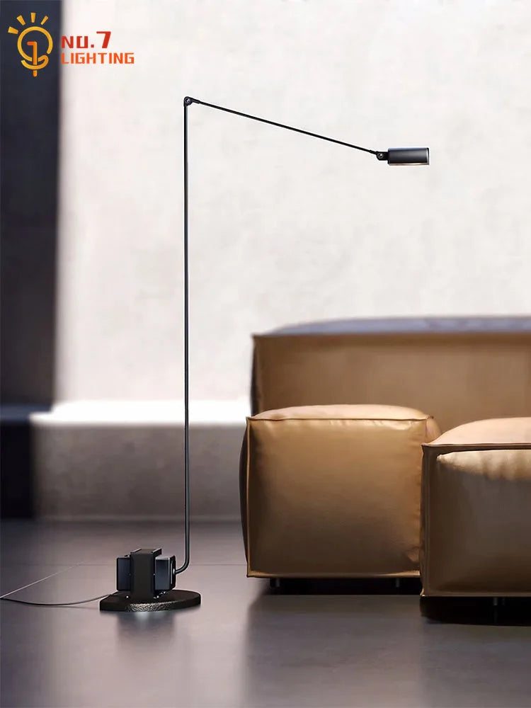 lampadaire led industriel design italien bras oscillant classique