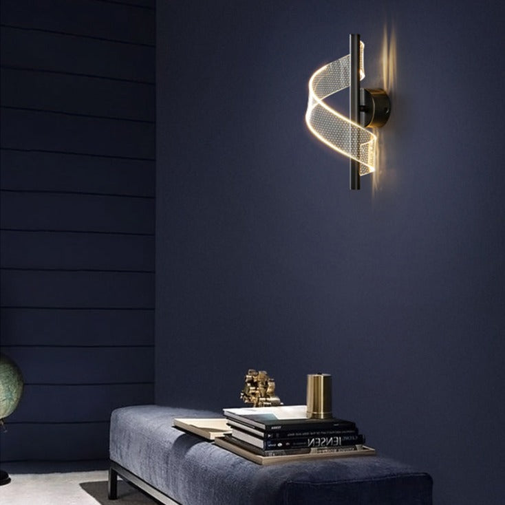 wall lamp minimalist LED wall light with Steal wave light