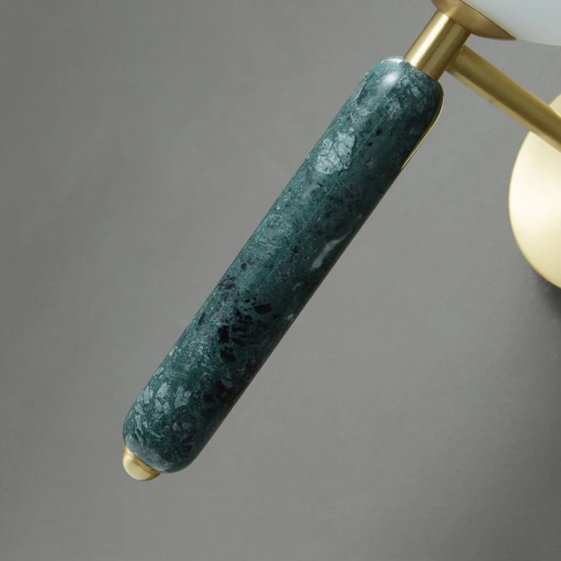 lampe de chevet en marbre avec boule de verre pour hôtel et restaurant